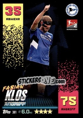 Sticker Fabian Klos - German Fussball Bundesliga 2022-2023. Match Attax - Topps