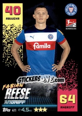 Cromo Fabian Reese - German Fussball Bundesliga 2022-2023. Match Attax - Topps