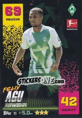 Sticker Felix Agu - German Fussball Bundesliga 2022-2023. Match Attax - Topps