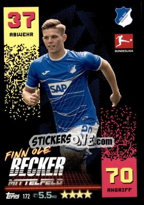 Figurina Finn Ole Becker - German Fussball Bundesliga 2022-2023. Match Attax - Topps