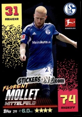 Sticker Florent Mollet - German Fussball Bundesliga 2022-2023. Match Attax - Topps