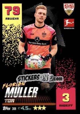 Sticker Florian Müller - German Fussball Bundesliga 2022-2023. Match Attax - Topps