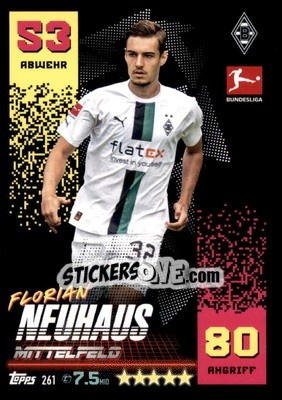 Figurina Florian Neuhaus - German Fussball Bundesliga 2022-2023. Match Attax - Topps