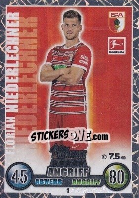 Sticker Florian Niederlechner - German Fussball Bundesliga 2022-2023. Match Attax - Topps