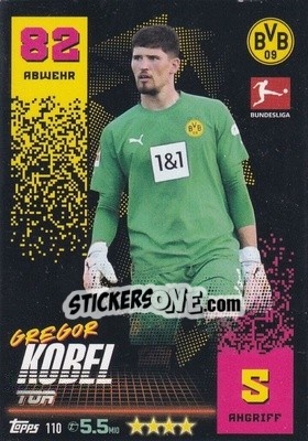 Sticker Gregor Kobel - German Fussball Bundesliga 2022-2023. Match Attax - Topps