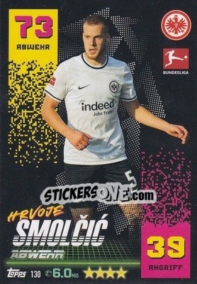 Sticker Hrvoje Smolčić - German Fussball Bundesliga 2022-2023. Match Attax - Topps