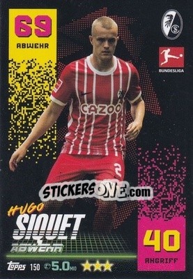 Sticker Hugo Siquet - German Fussball Bundesliga 2022-2023. Match Attax - Topps