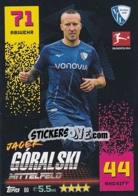 Sticker Jacek Góralski - German Fussball Bundesliga 2022-2023. Match Attax - Topps