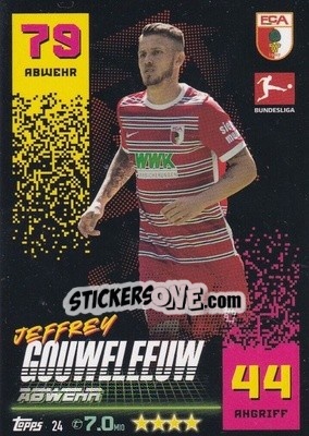 Cromo Jeffrey Gouweleeuw - German Fussball Bundesliga 2022-2023. Match Attax - Topps