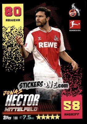Sticker Jonas Hector - German Fussball Bundesliga 2022-2023. Match Attax - Topps