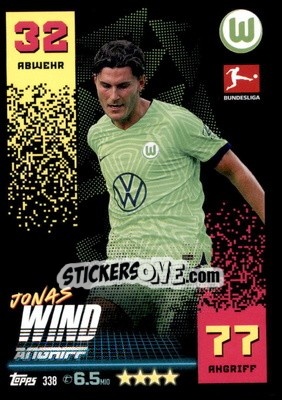 Figurina Jonas Wind - German Fussball Bundesliga 2022-2023. Match Attax - Topps