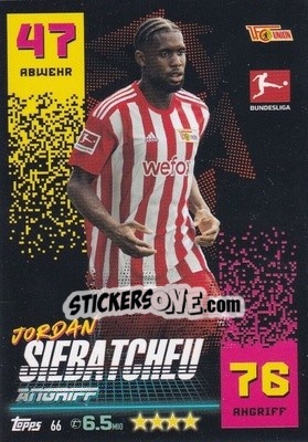 Sticker Jordan Siebatcheu - German Fussball Bundesliga 2022-2023. Match Attax - Topps