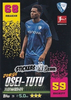 Sticker Jordi Osei-Tutu - German Fussball Bundesliga 2022-2023. Match Attax - Topps