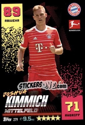 Sticker Joshua Kimmich - German Fussball Bundesliga 2022-2023. Match Attax - Topps