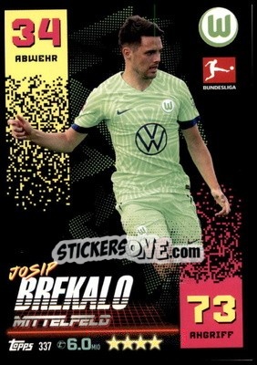 Sticker Josip Brekalo - German Fussball Bundesliga 2022-2023. Match Attax - Topps