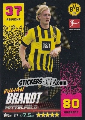 Figurina Julian Brandt - German Fussball Bundesliga 2022-2023. Match Attax - Topps