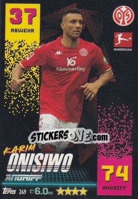 Sticker Karim Onisiwo - German Fussball Bundesliga 2022-2023. Match Attax - Topps