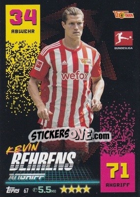 Cromo Kevin Behrens - German Fussball Bundesliga 2022-2023. Match Attax - Topps