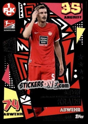 Sticker Kevin Kraus - German Fussball Bundesliga 2022-2023. Match Attax - Topps