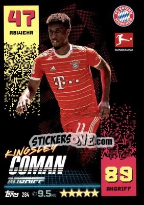 Sticker Kingsley Coman - German Fussball Bundesliga 2022-2023. Match Attax - Topps