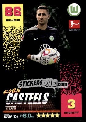 Sticker Koen Casteels - German Fussball Bundesliga 2022-2023. Match Attax - Topps
