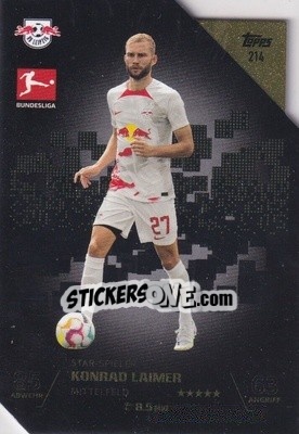 Cromo Konrad Laimer - German Fussball Bundesliga 2022-2023. Match Attax - Topps