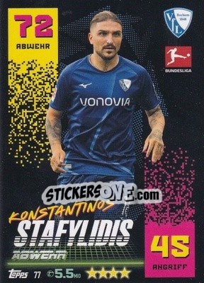 Figurina Konstantinos Stafylidis - German Fussball Bundesliga 2022-2023. Match Attax - Topps