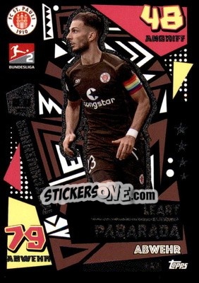 Sticker Leart Paqarada - German Fussball Bundesliga 2022-2023. Match Attax - Topps