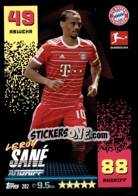 Figurina Leroy Sané - German Fussball Bundesliga 2022-2023. Match Attax - Topps