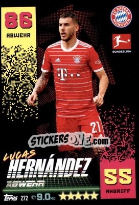 Sticker Lucas Hernández - German Fussball Bundesliga 2022-2023. Match Attax - Topps