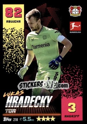 Sticker Lukas Hradecky - German Fussball Bundesliga 2022-2023. Match Attax - Topps