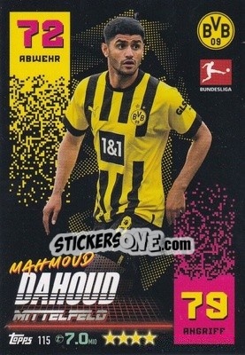 Sticker Mahmoud Dahoud - German Fussball Bundesliga 2022-2023. Match Attax - Topps