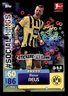 Cromo Marco Reus - German Fussball Bundesliga 2022-2023. Match Attax - Topps