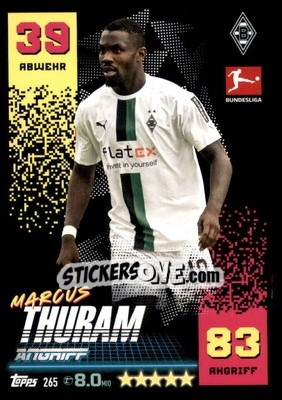 Cromo Marcus Thuram - German Fussball Bundesliga 2022-2023. Match Attax - Topps