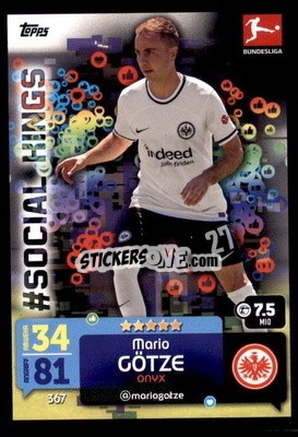 Sticker Mario Götze - German Fussball Bundesliga 2022-2023. Match Attax - Topps