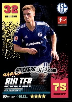 Figurina Marius Bülter - German Fussball Bundesliga 2022-2023. Match Attax - Topps