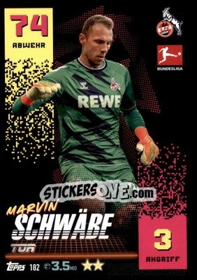 Cromo Marvin Schwäbe - German Fussball Bundesliga 2022-2023. Match Attax - Topps