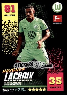 Cromo Maxence Lacroix - German Fussball Bundesliga 2022-2023. Match Attax - Topps