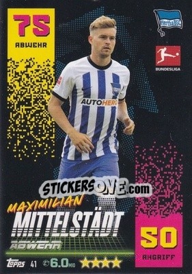 Figurina Maximilian Mittelstädt - German Fussball Bundesliga 2022-2023. Match Attax - Topps