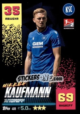 Figurina Mikkel Kaufmann - German Fussball Bundesliga 2022-2023. Match Attax - Topps