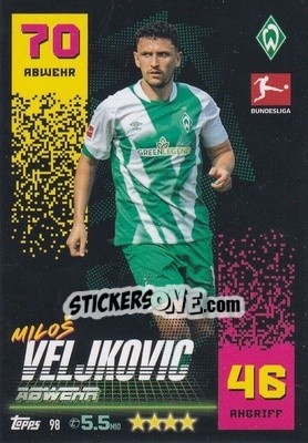 Figurina Miloš Veljkovic - German Fussball Bundesliga 2022-2023. Match Attax - Topps