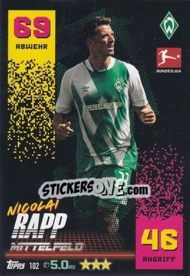 Figurina Nicolai Rapp - German Fussball Bundesliga 2022-2023. Match Attax - Topps