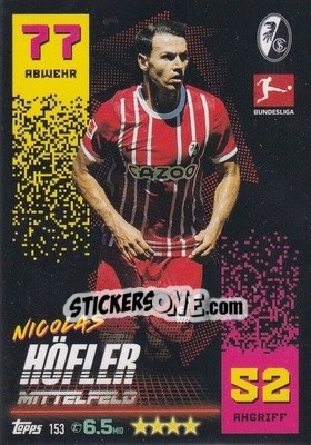Sticker Nicolas Höfler - German Fussball Bundesliga 2022-2023. Match Attax - Topps