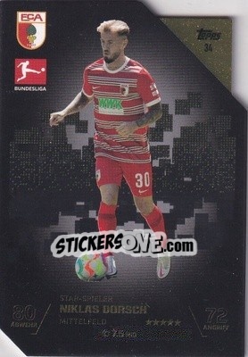 Sticker Niklas Dorsch - German Fussball Bundesliga 2022-2023. Match Attax - Topps