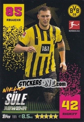 Sticker Niklas Süle - German Fussball Bundesliga 2022-2023. Match Attax - Topps