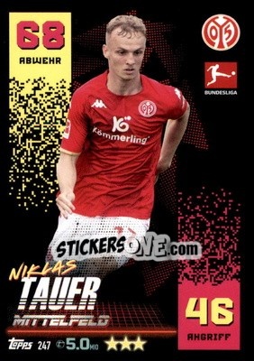 Sticker Niklas Tauer - German Fussball Bundesliga 2022-2023. Match Attax - Topps
