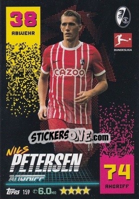 Cromo Nils Petersen - German Fussball Bundesliga 2022-2023. Match Attax - Topps