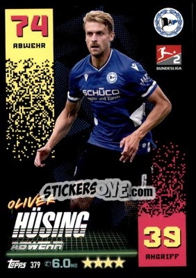 Sticker Oliver Hüsing - German Fussball Bundesliga 2022-2023. Match Attax - Topps