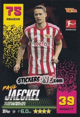 Sticker Paul Jaeckel - German Fussball Bundesliga 2022-2023. Match Attax - Topps