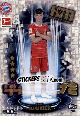 Sticker Paul Wanner - German Fussball Bundesliga 2022-2023. Match Attax - Topps